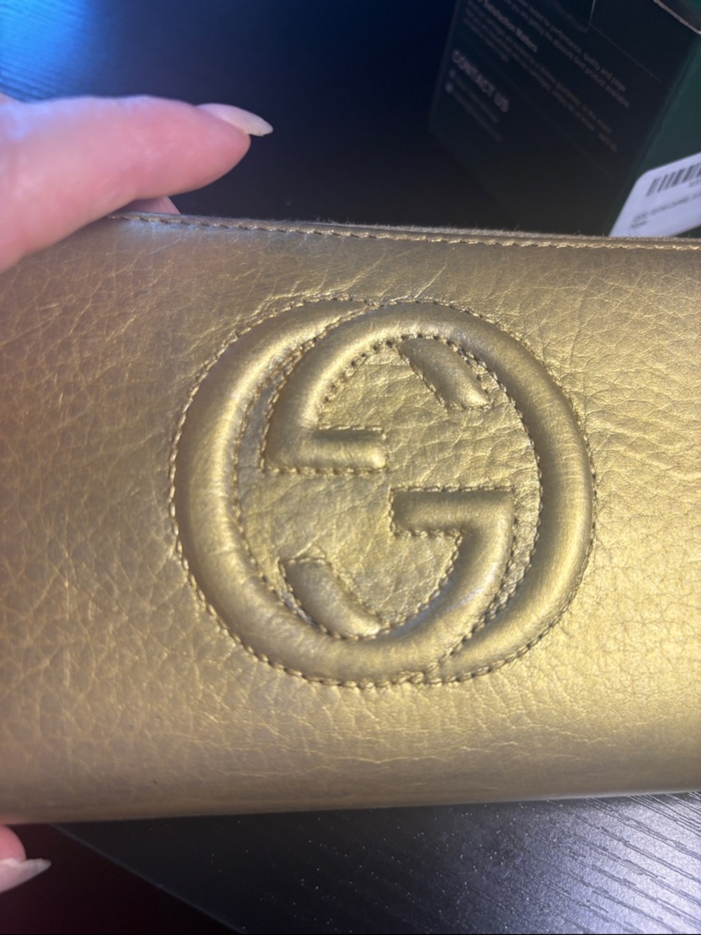 Gucci Gold Leather Zip-Around Wallet with Tassel - Picture 8 of 17